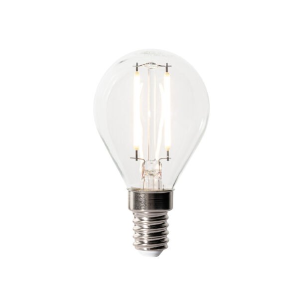 Sada 5 stmievateľných LED žiaroviek E14 P45 z číreho skla 3W 250 lm 3000K - Image 2