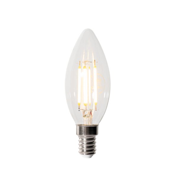 Sada 5 E14 3-stupňových stmievateľných LED žiaroviek B35 číra 4W 450 lm 2700K - Image 2
