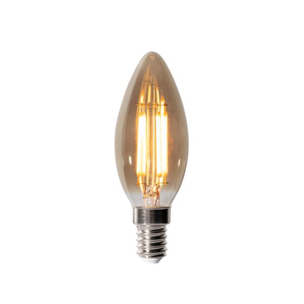 Sada 5 stmievateľných LED žiaroviek E14 B35 Smoke 4W 300 lm 2200K - Image 2