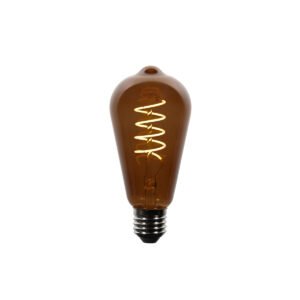 Sada 5 stmievateľných LED žiaroviek E27 ST64 hnedá 4W 100 lm 1800K
