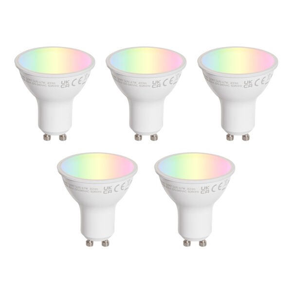 Sada 5 LED žiaroviek GU10 50 mm číra 4,7 W 400 lm 2200-2400 K