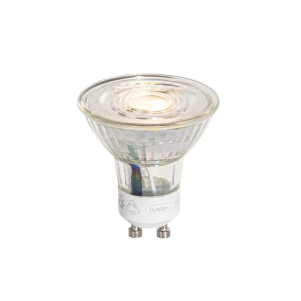 Sada 5 GU10 50 mm 3-krokovo stmievateľných LED žiaroviek Kelvin číra 4,9 W 450 lm 2000 – 2700 K - Image 2