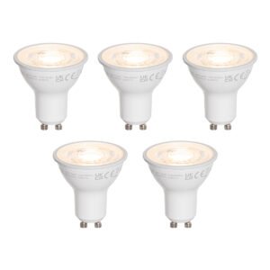 Sada 5 LED žiaroviek GU10 50 mm číra 7,5 W 800 lm 3000 K