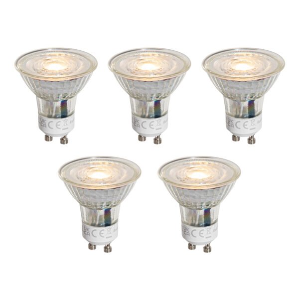 Sada 5 GU10 50 mm LED žiaroviek číra 1W 80 lm 2200K
