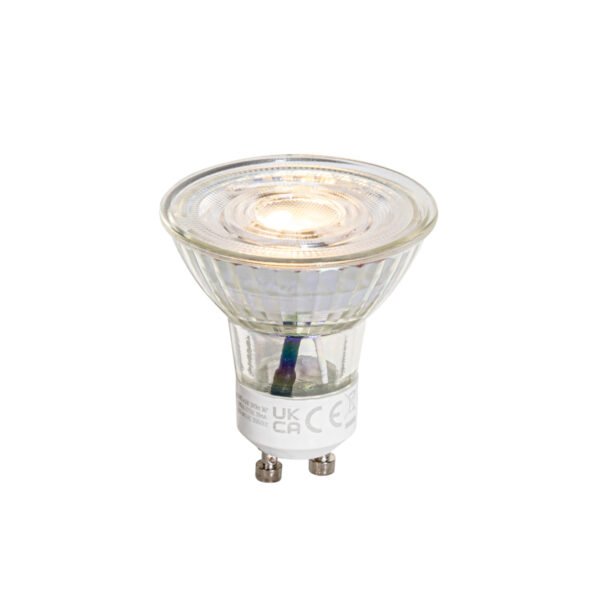 Sada 5 GU10 50 mm 3-krokových stmievateľných Kelvin LED žiaroviek číra 4,5 W 380 lm 2000-2700 K - Image 2