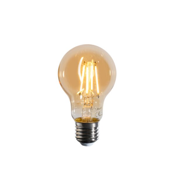 Sada 5 stmievateľných LED žiaroviek E27 A60 zlatá 4W 420 lm 2200K - Image 2