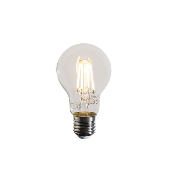 Sada 5 stmievateľných LED žiaroviek E27 A60 číra 4W 470 lm 2700K - Image 2