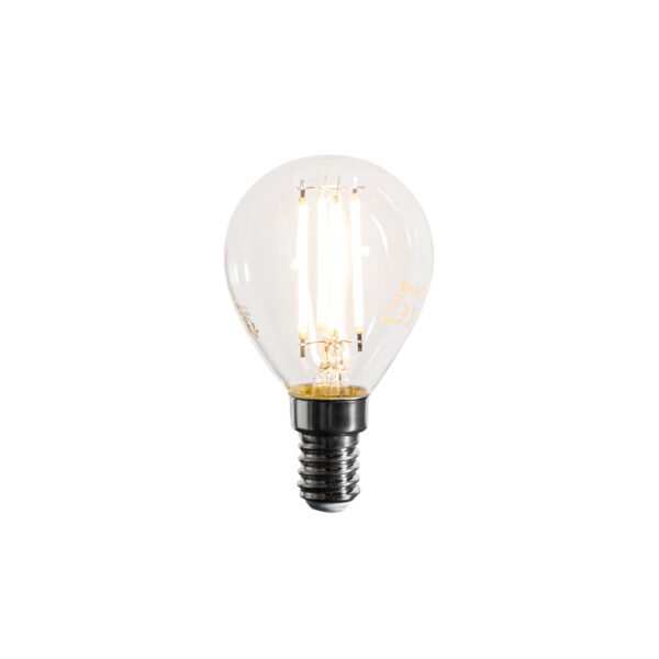 Sada 5 stmievateľných LED žiaroviek E14 Filament G45 číra 4W 470 lm 2700K - Image 2