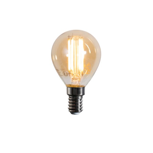 Sada 5 LED žiaroviek E14 G45 zlatá 2W 180 lm 2100K - Image 2