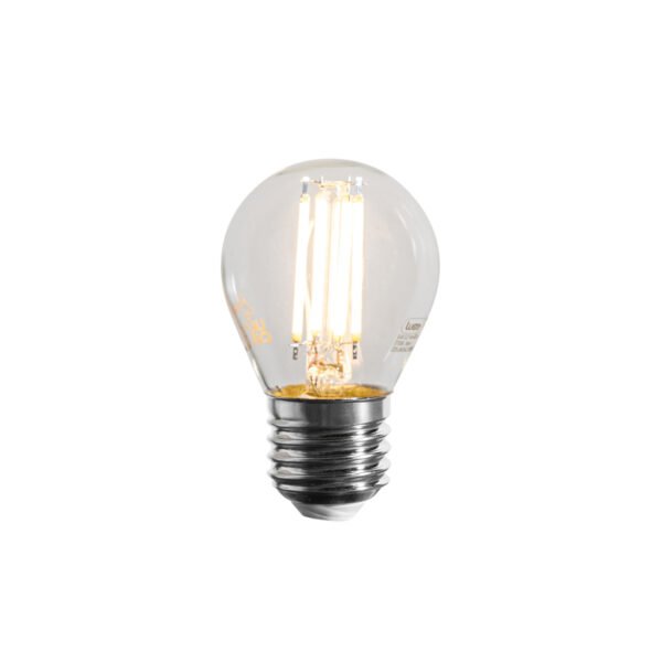 Sada 5 stmievateľných LED žiaroviek E27 Filament G45 číra 4W 470 lm 2700K - Image 2