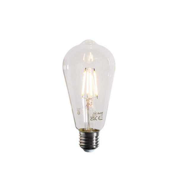 Sada 5 LED žiaroviek E27 Filament ST64 číra 4W 470 lm 2700K - Image 2