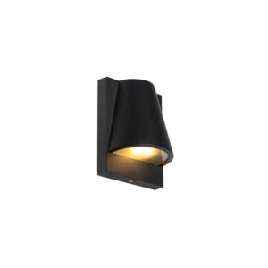 Vonkajšia nástenná lampa čierna IP44 so senzorom súmraku - Femke