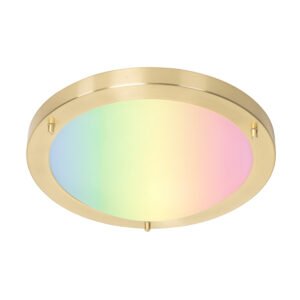 Inteligentné stropné svietidlo zlaté 31 cm IP44 vrátane Wifi A60 - Yuma