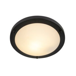 Inteligentné stropné svietidlo čierne 31 cm vrátane WiFi A60 IP44 - Yuma