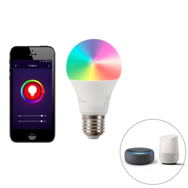 Inteligentné stropné svietidlo čierne 31 cm vrátane WiFi A60 IP44 - Yuma - Image 2
