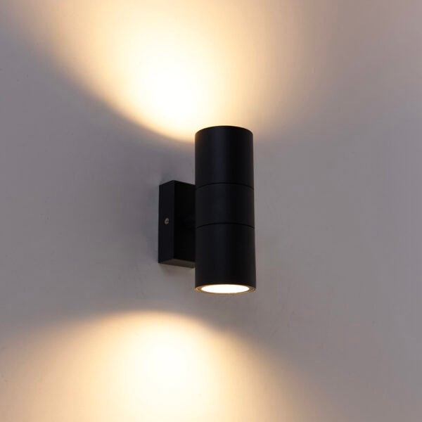 Vonkajšia nástenná lampa tmavosivá 2-svetlo IP44 - Duo - Image 2