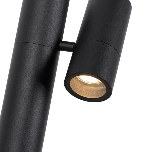 Stojaca vonkajšia lampa čierna 50 cm nastaviteľná - Duo - Image 2