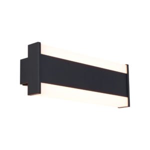 Moderné nástenné svietidlo čierne 30 cm vrátane LED CCT IP54 - Vanya