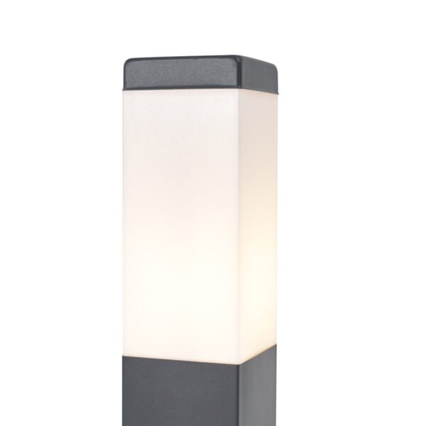 Vonkajšia lampa tmavosivá s opálovým sklom 45 cm IP44 so zásuvkou a snímačom pohybu - Malios - Image 2