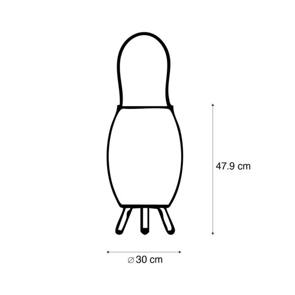 Stojacia lampa biela 40,5 cm vrátane LED a reproduktora, stmievateľná RGB IP44 s diaľkovým ovládaním - Apolo - Image 2