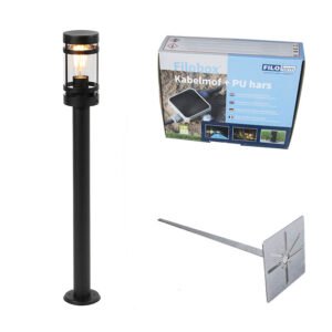 Moderné vonkajšie svietidlo čierne 80 cm IP44 - Gleam