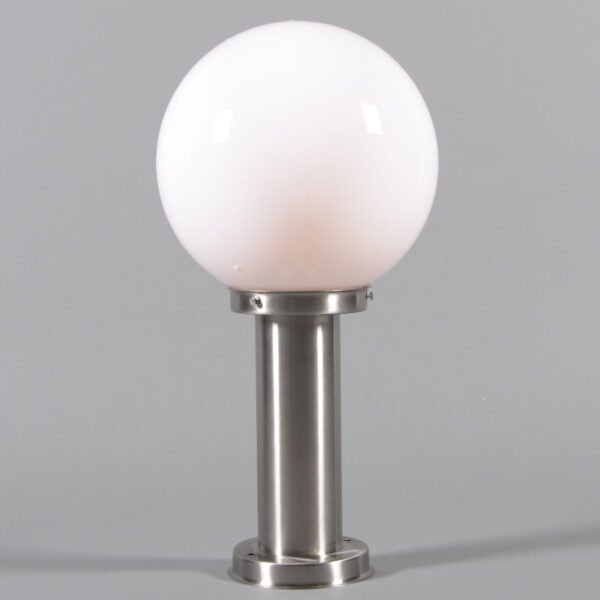Vonkajšia lampa oceľ nerez 50 cm - Sfera so zemným hrotom a káblovou objímkou - Image 2